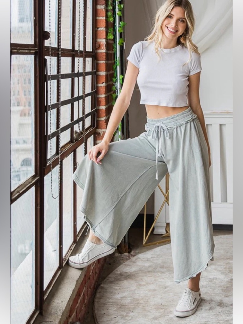 267 OLI & HALI ❤️ DRAWSTRING WAIST WIDE
LEG PANTS